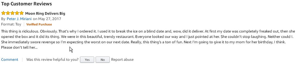 Break the Ice on a First Date with The Moon Ring!